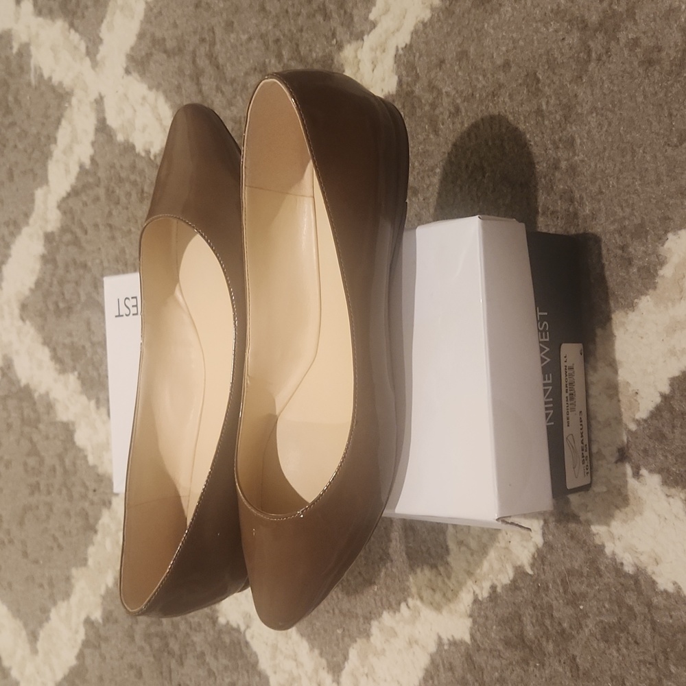 Almond toe flats by Nine west